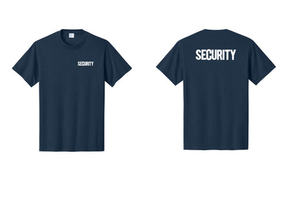NYC Factory Men's Security Cotton T-Shirt - Chest + Back - Navy