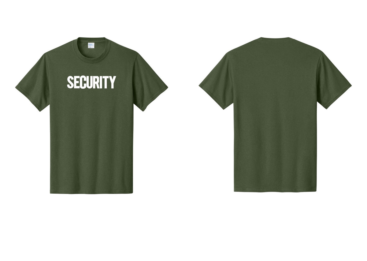 NYC Factory Men's Security Cotton T-Shirt - Front Only - Olive