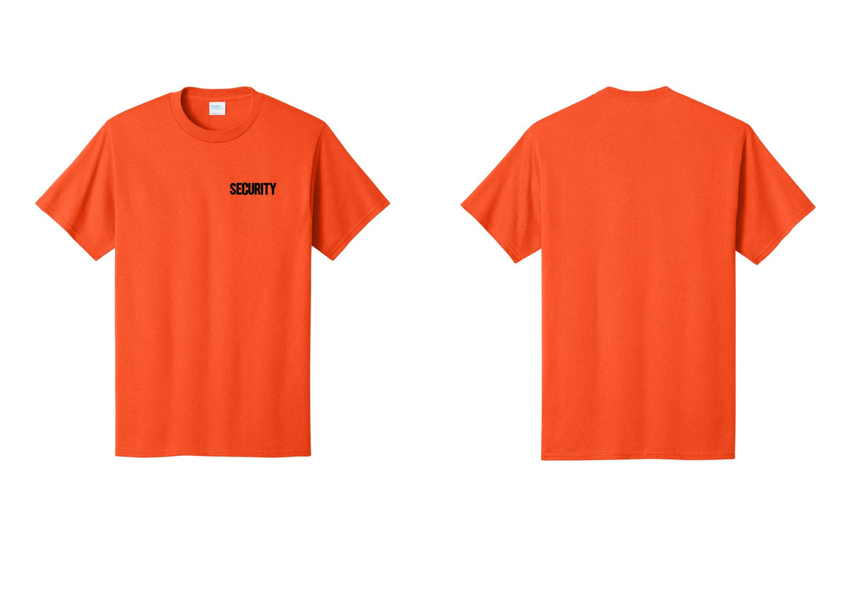NYC Factory Men's Security Cotton T-Shirt - Chest Only - Orange