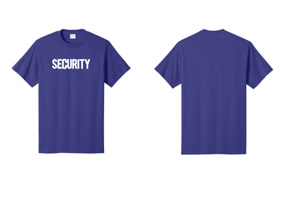NYC Factory Men's Security Cotton T-Shirt - Front Only - Purple