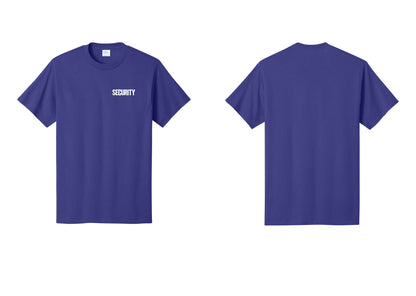 NYC Factory Men's Security Cotton T-Shirt - Chest Only - Purple