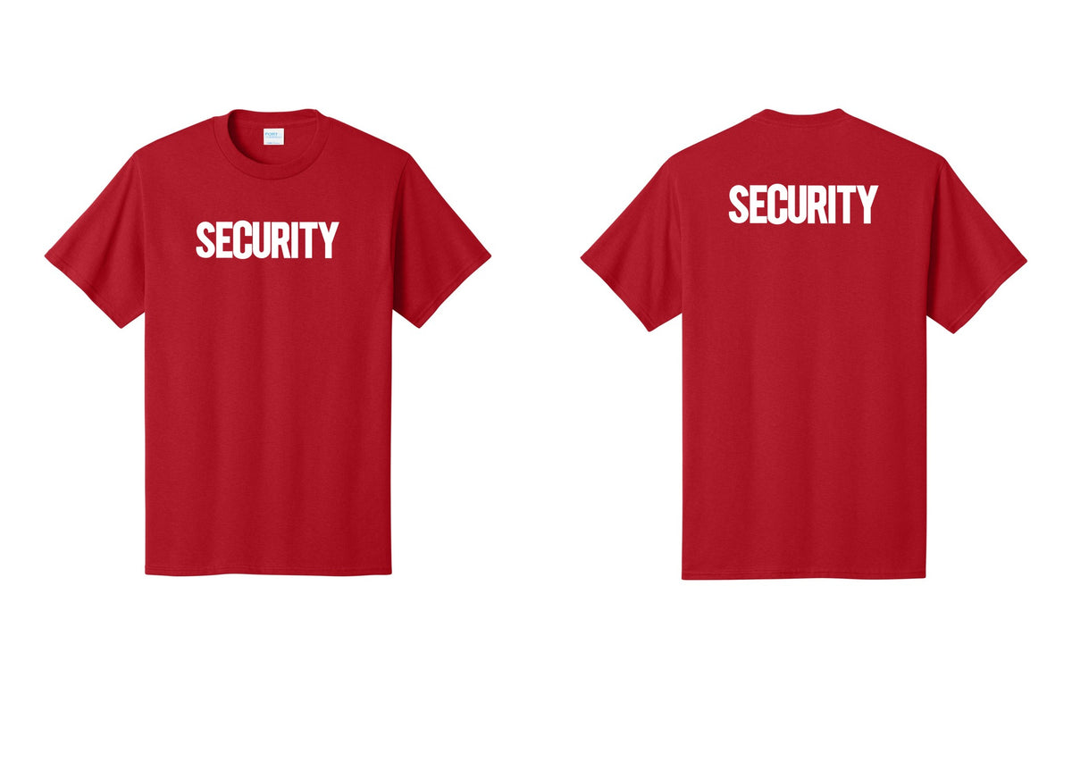 NYC Factory Men's Security Cotton T-Shirt - Front + Back - Red