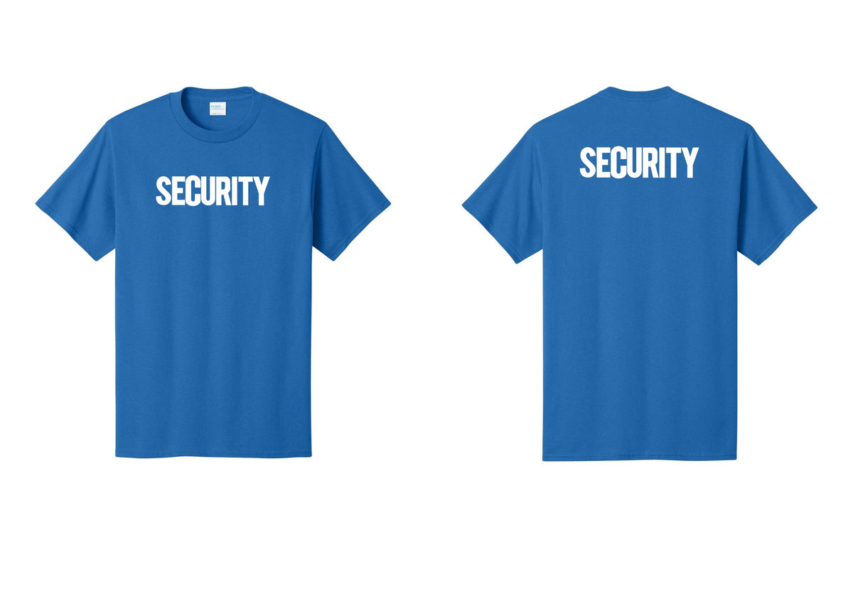 NYC Factory Men's Security Cotton T-Shirt - Front + Back - Royal