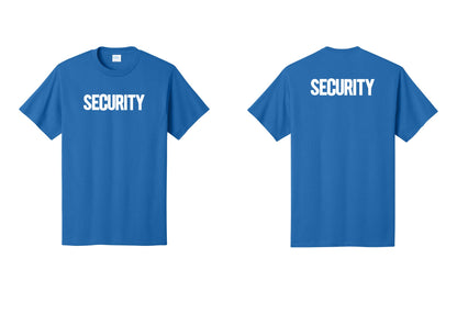 NYC Factory Men's Security Cotton T-Shirt - Front + Back - Royal