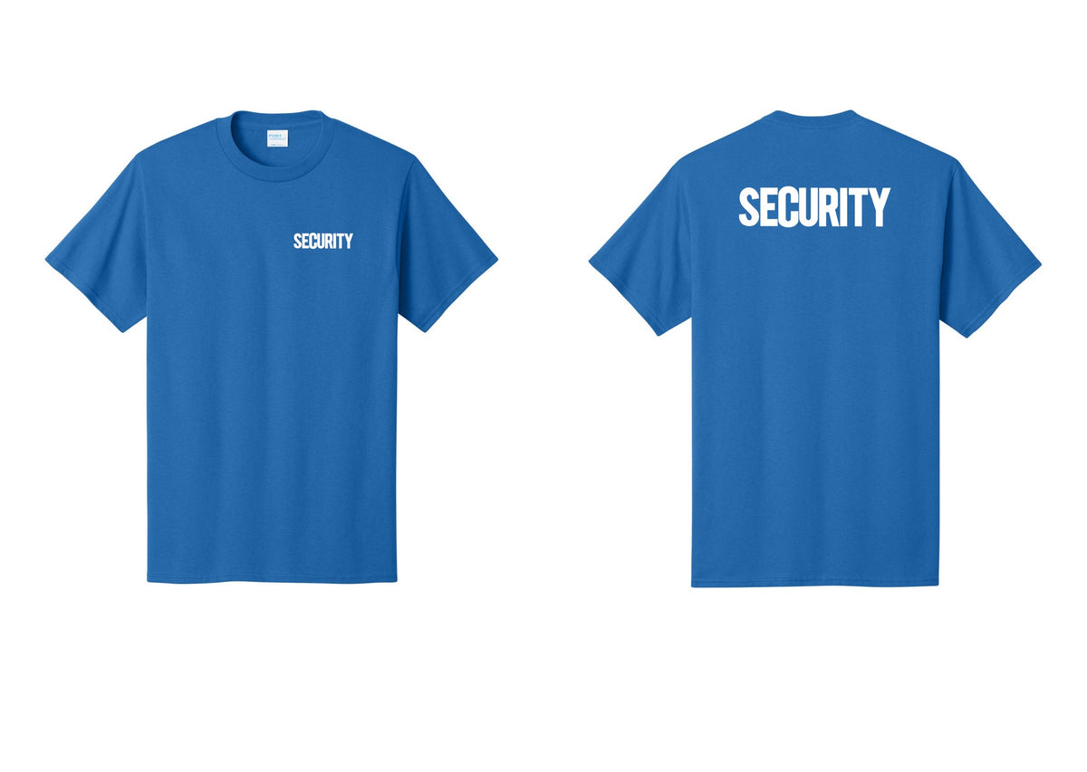 NYC Factory Men's Security Cotton T-Shirt - Chest + Back - Royal