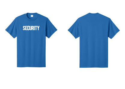 NYC Factory Men's Security Cotton T-Shirt - Front Only - Royal
