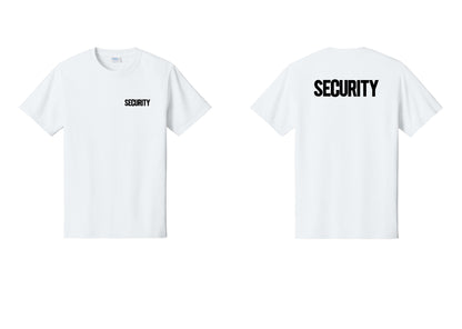 NYC Factory Men's Security Cotton T-Shirt - Chest + Back - White