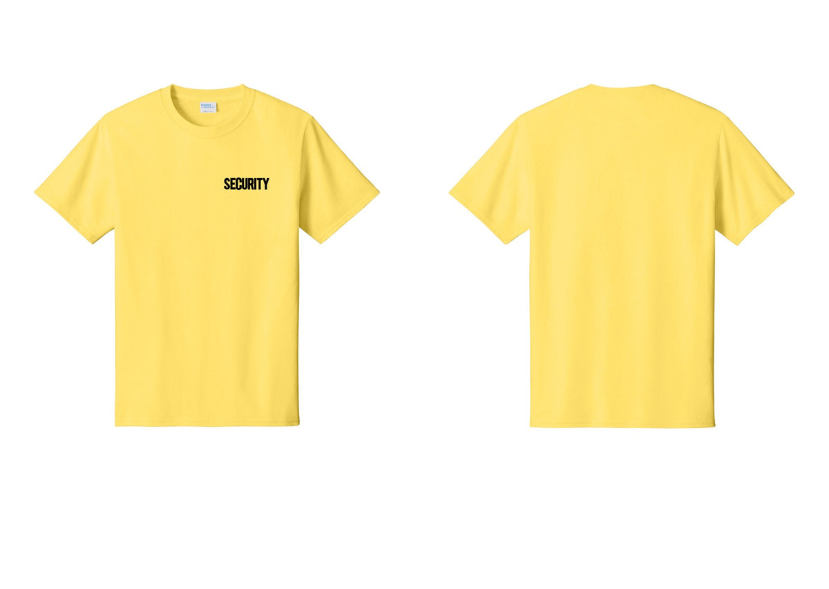 NYC Factory Men's Security Cotton T-Shirt - Chest Only - Yellow