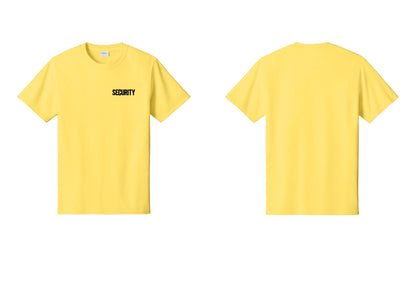 NYC Factory Men's Security Cotton T-Shirt - Chest Only - Yellow