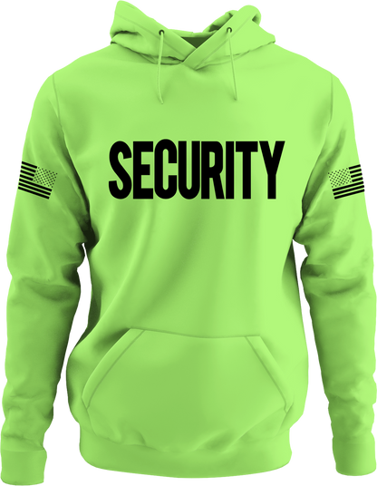 Mens Security Fleece Pullover Hoodie Sweatshirt USA Flag Sleeve Prints