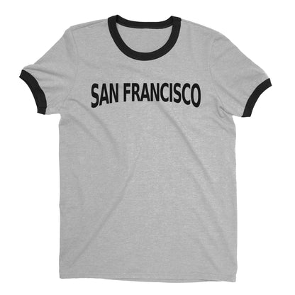 San Francisco Ringer Tee — Heather Gray