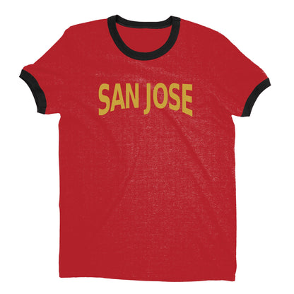 San Jose Ringer Tee — Red
