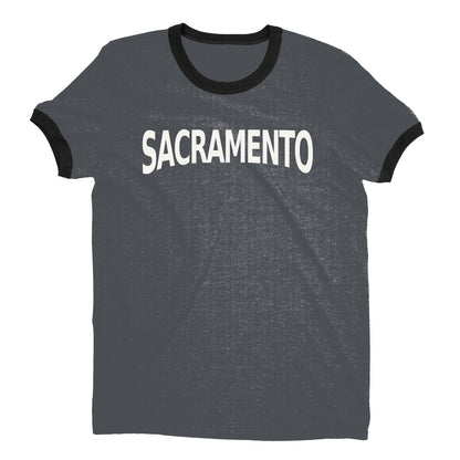 Sacramento Ringer Tee — Dark Heather
