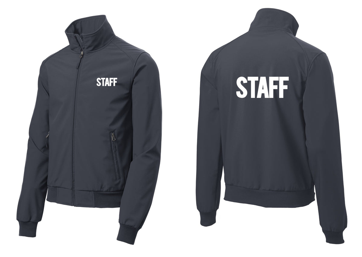 NYC Factory Staff Soft Shell Bomber Jacket (Bold) - Chest + Back - Battleship Grey