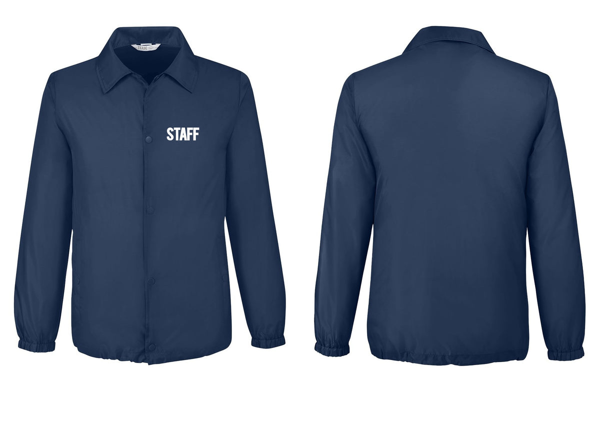 NYC Factory Staff Snap-Front Coaches Jacket (Bold) - Chest Only - Sport Dark Navy
