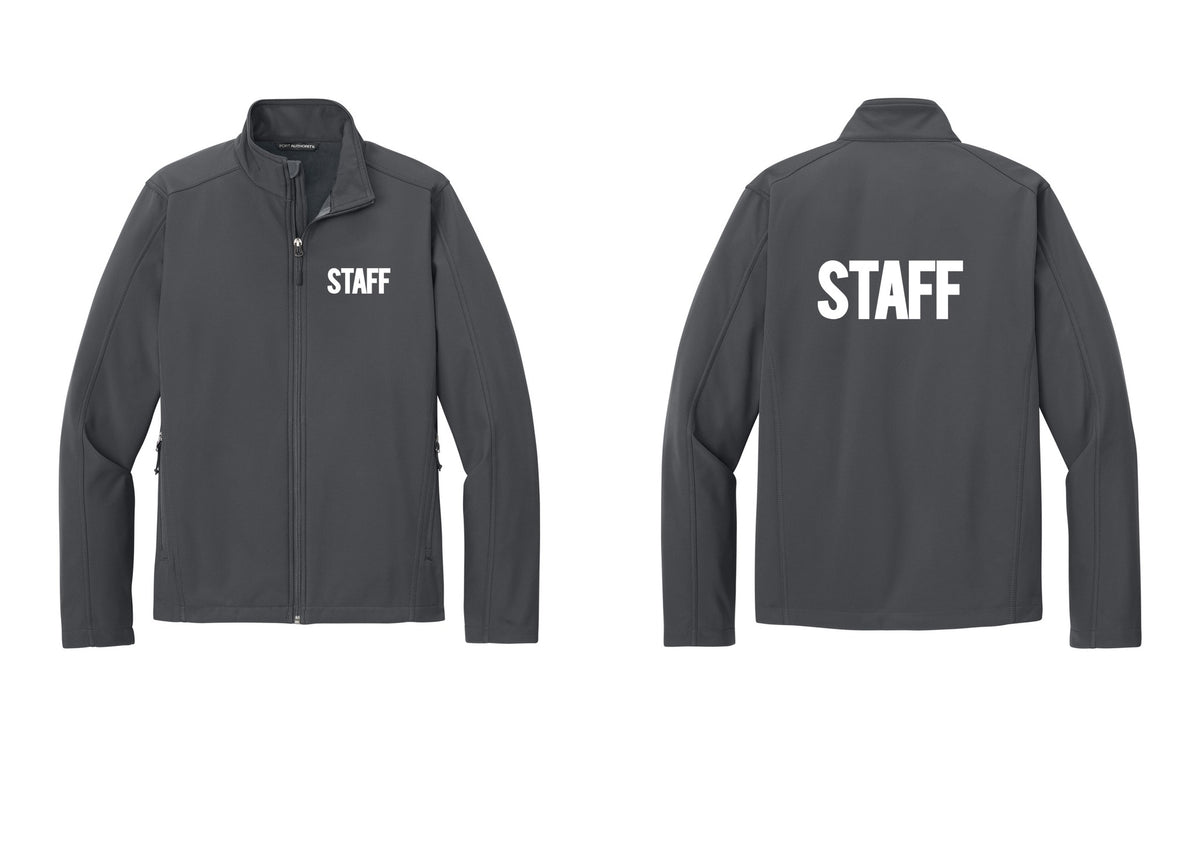 NYC Factory Staff Soft Shell Jacket (Bold) - Chest + Back - Battleship Grey