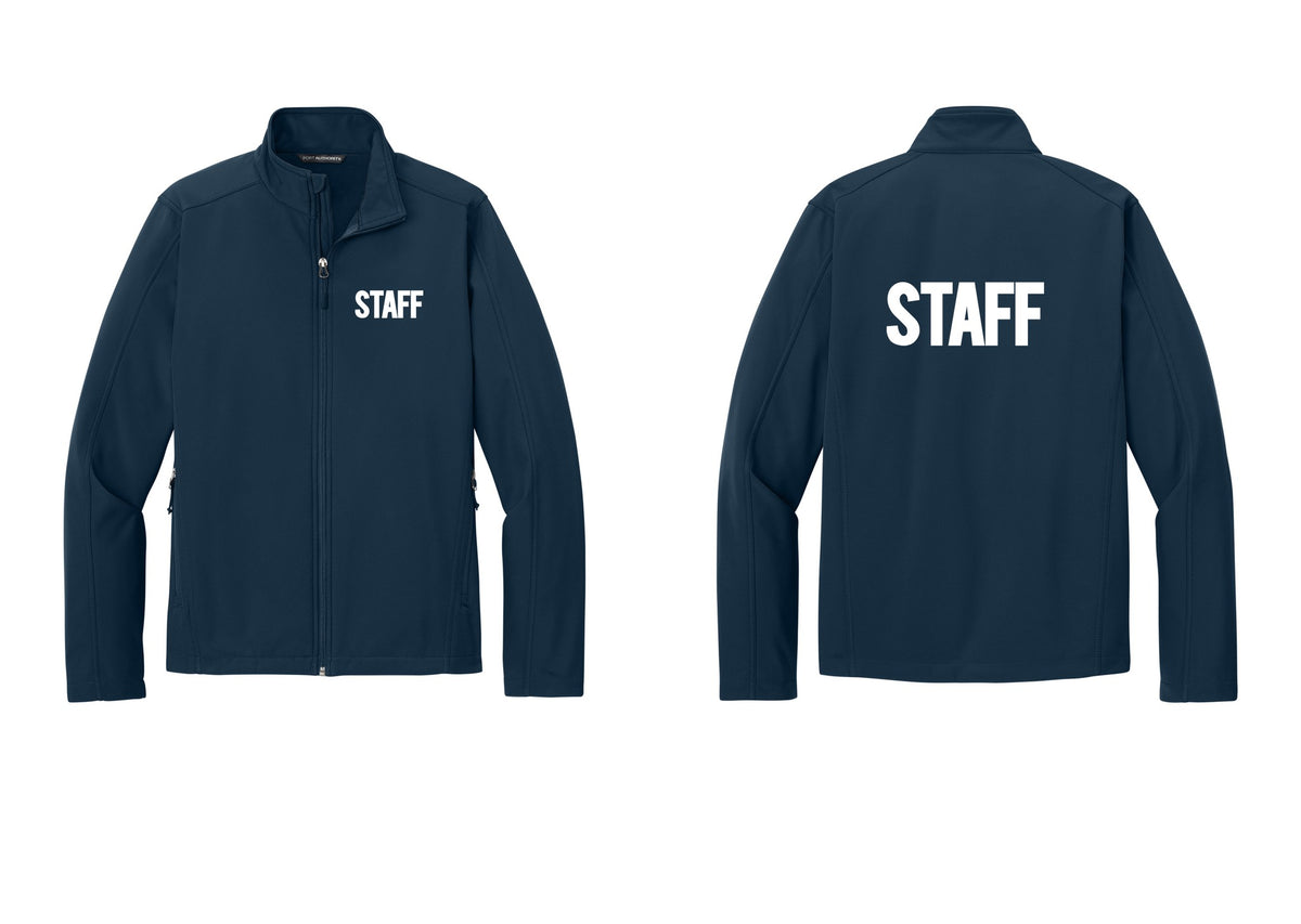 NYC Factory Staff Soft Shell Jacket (Bold) - Chest + Back - Dress Blue Navy