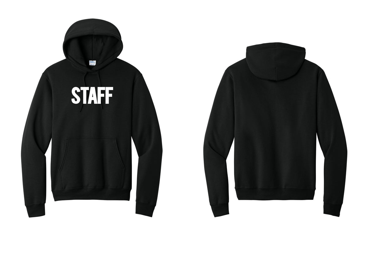 NYC Factory Staff Cotton Fleece Pullover Hoodie (Bold) - Front Only - Black