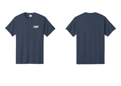 NYC Factory Staff T-Shirt, Bold Lettering - Chest Only - Heather Navy
