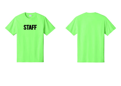 NYC Factory Staff T-Shirt, Bold Lettering - Front Only - Neon Green