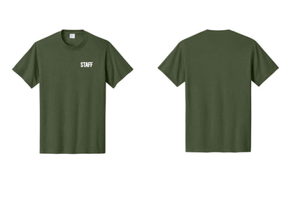 NYC Factory Staff T-Shirt, Bold Lettering - Chest Only - Olive