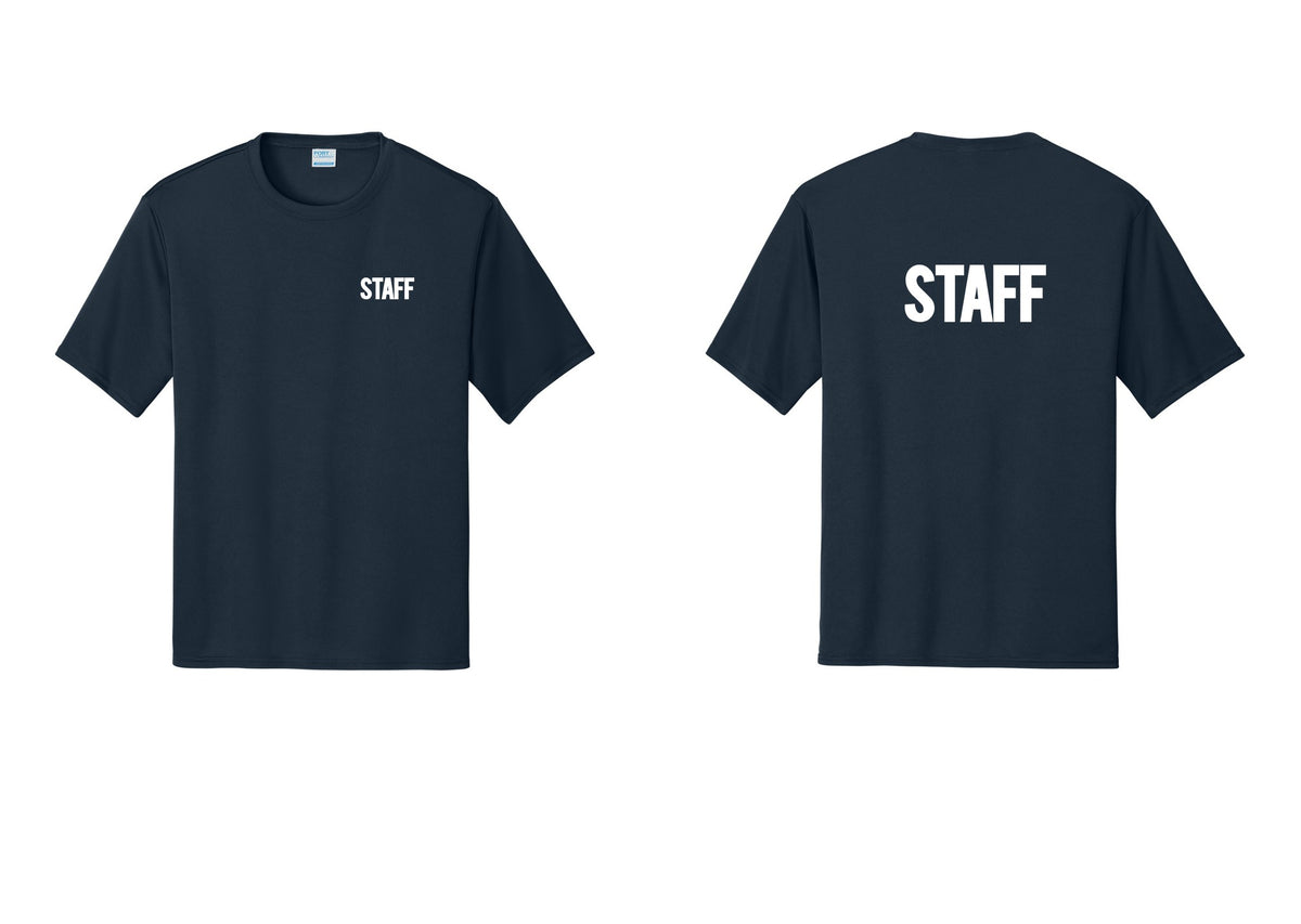 NYC Factory Staff Performance T-Shirt (Bold) - Chest + Back - Navy