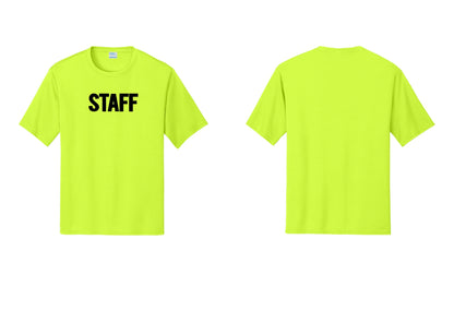 NYC Factory Staff Performance T-Shirt (Bold) - Front Only - Neon Yellow