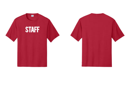 NYC Factory Staff Performance T-Shirt (Bold) - Front Only - Red