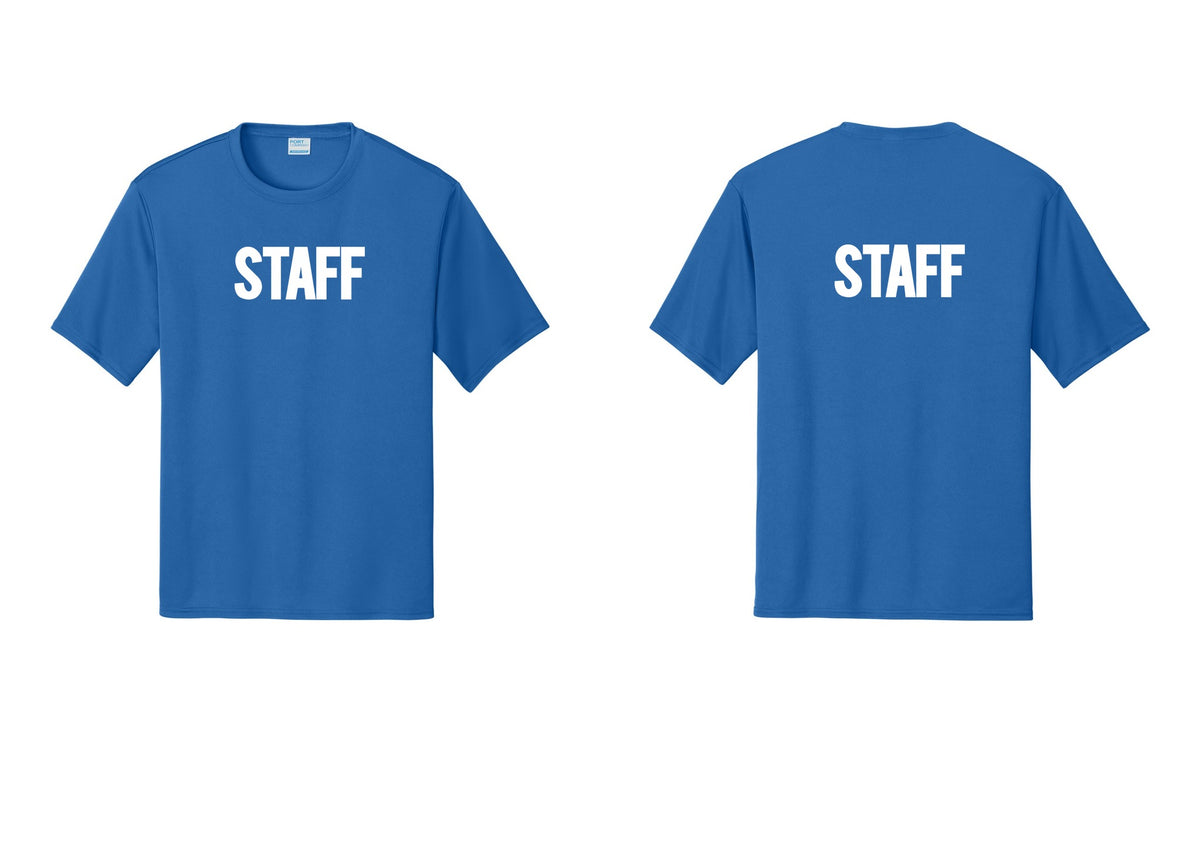 NYC Factory Staff Performance T-Shirt (Bold) - Front + Back - Royal