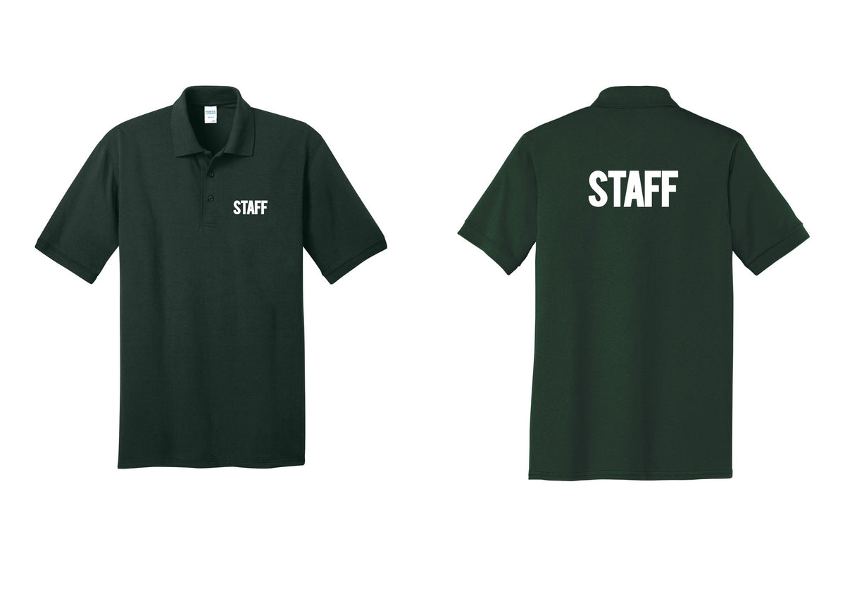 NYC Factory Staff Polo Shirt (Bold) - Chest + Back - Dark Green