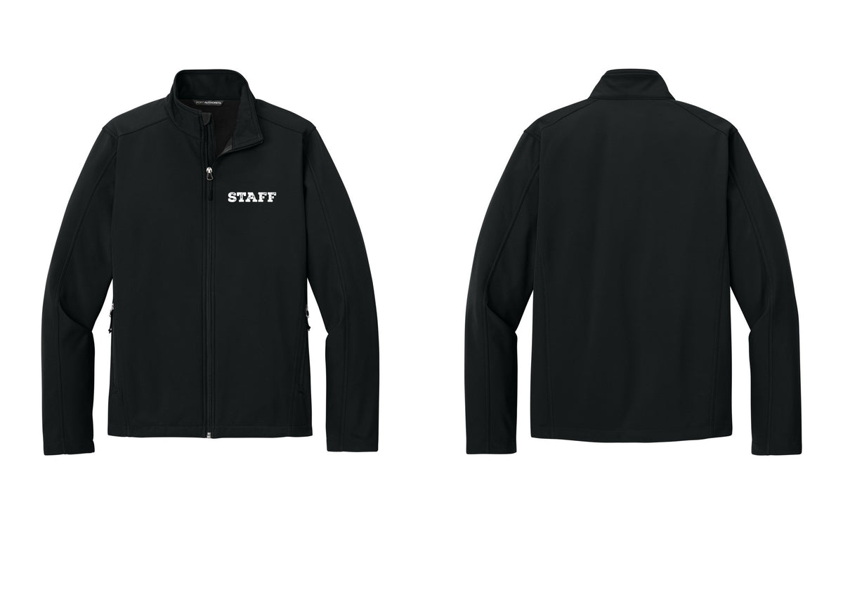 NYC Factory Staff Soft Shell Jacket (Rustic) - Chest Only - Black