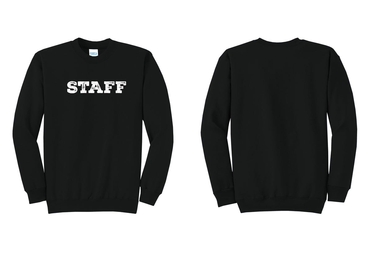 NYC Factory Staff Cotton Fleece Crewneck Sweatshirt (Rustic) - Front Only - Black
