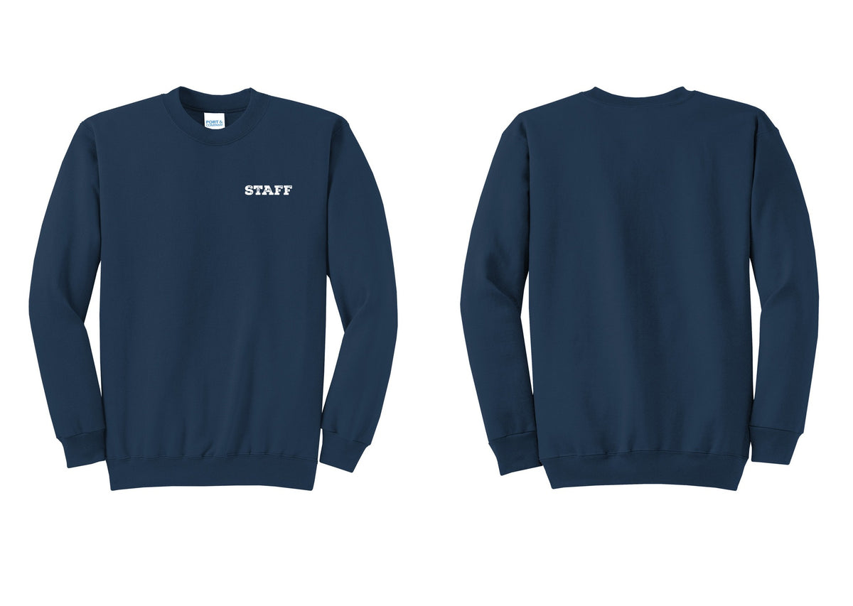 NYC Factory Staff Cotton Fleece Crewneck Sweatshirt (Rustic) - Chest Only - Navy