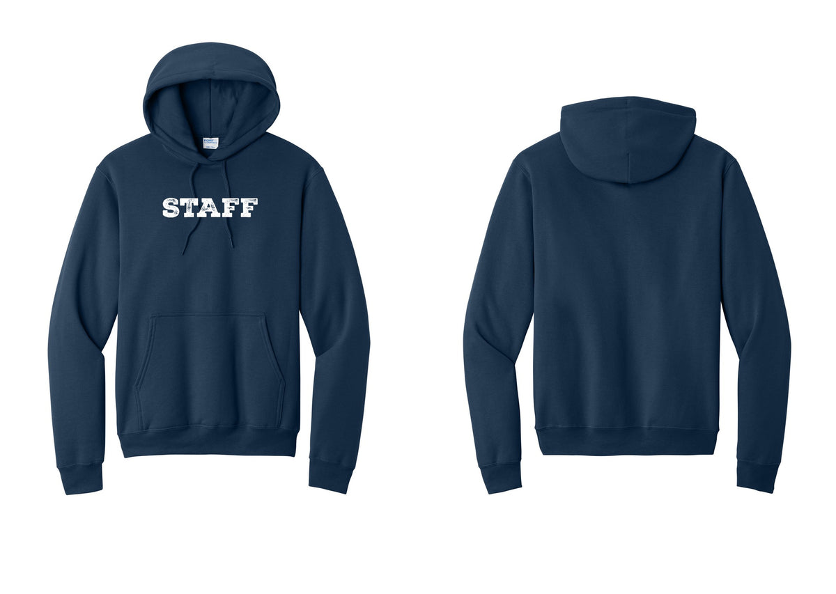 NYC Factory Staff Cotton Fleece Pullover Hoodie (Rustic) - Front Only - Navy