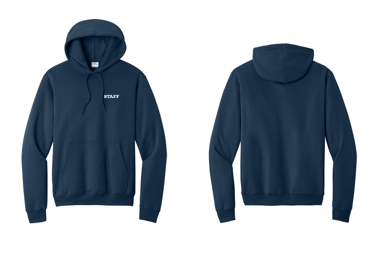 NYC Factory Staff Cotton Fleece Pullover Hoodie (Rustic) - Chest Only - Navy