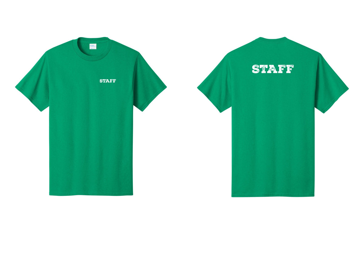 NYC Factory Staff T-Shirt, Rustic Lettering - Chest + Back - Kelly