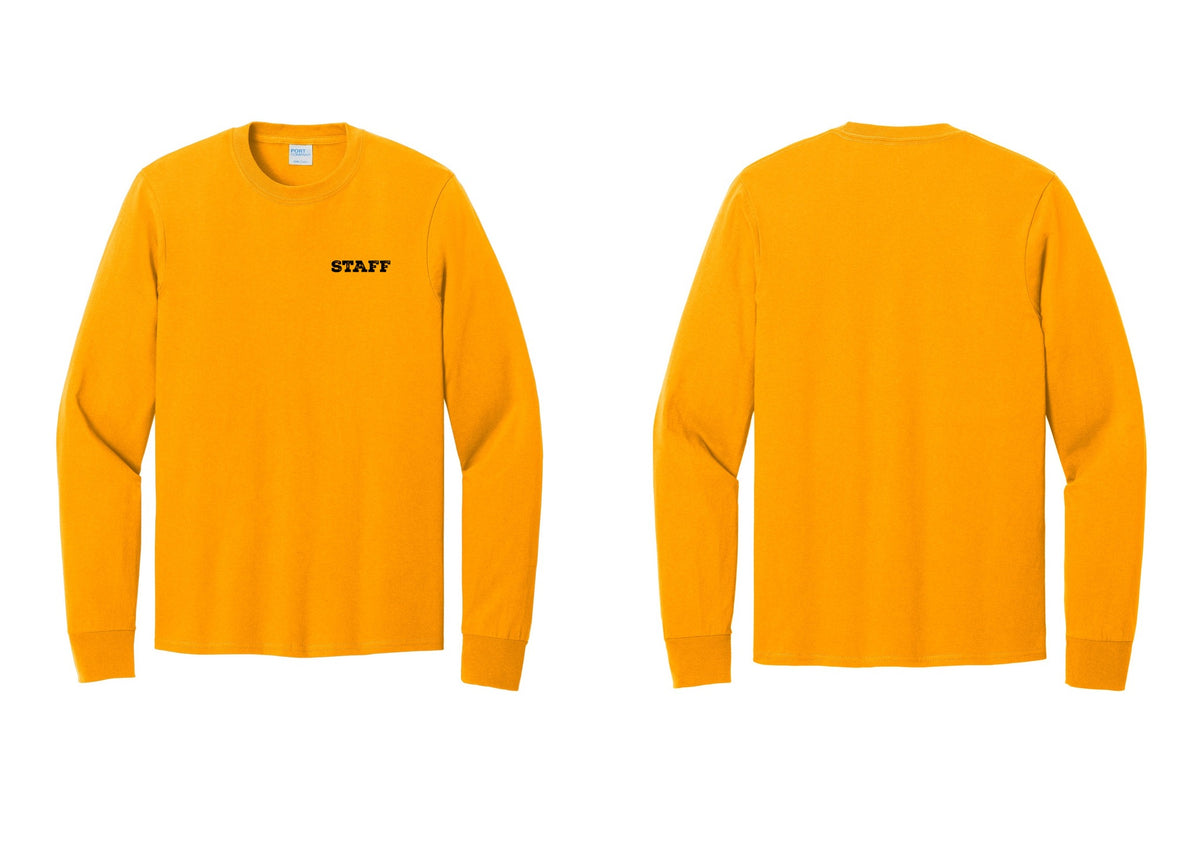 NYC Factory Staff Cotton Long Sleeve T-Shirt (Rustic) - Chest Only - Gold