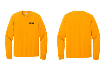 NYC Factory Staff Cotton Long Sleeve T-Shirt (Rustic) - Chest Only - Gold