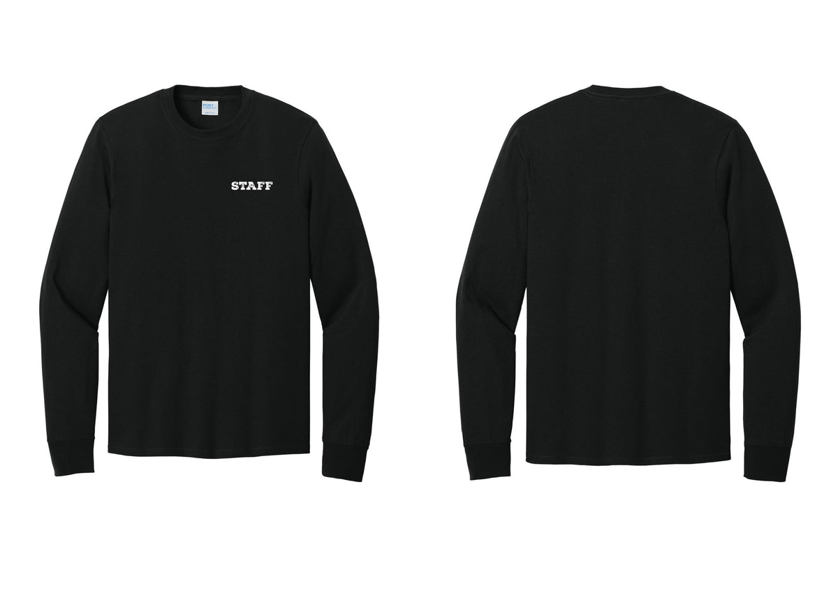 NYC Factory Staff Cotton Long Sleeve T-Shirt (Rustic) - Chest Only - Black