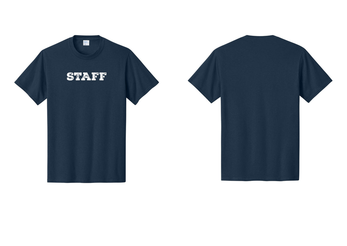 NYC Factory Staff T-Shirt, Rustic Lettering - Front Only - Navy