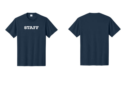NYC Factory Staff T-Shirt, Rustic Lettering - Front Only - Navy