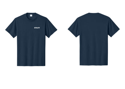 NYC Factory Staff T-Shirt, Rustic Lettering - Chest Only - Navy