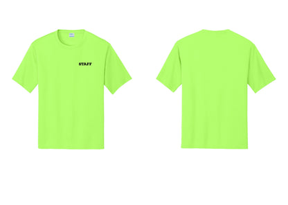 NYC Factory Staff Performance T-Shirt (Rustic) - Chest Only - Neon Green