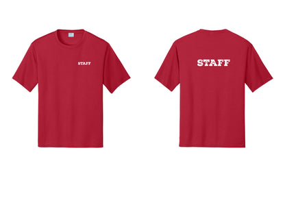 NYC Factory Staff Performance T-Shirt (Rustic) - Chest + Back - Red
