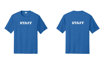 NYC Factory Staff Performance T-Shirt (Rustic) - Front + Back - Royal