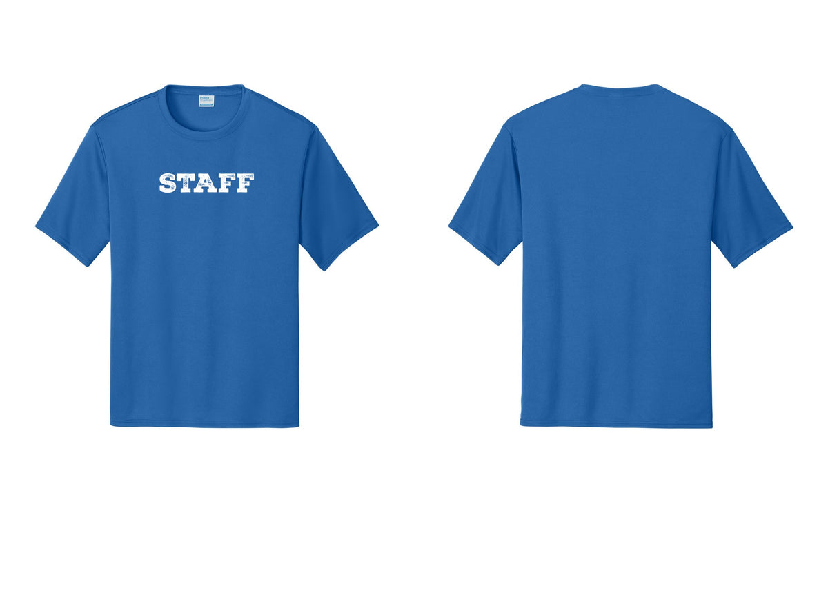 NYC Factory Staff Performance T-Shirt (Rustic) - Front Only - Royal