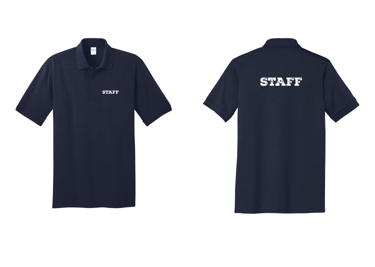 NYC Factory Staff Polo Shirt (Rustic) - Chest + Back - Navy