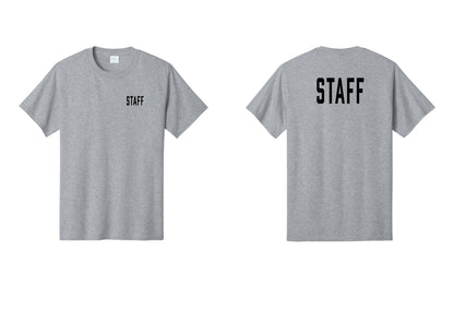 NYC Factory Staff T-Shirt, Condensed Lettering - Chest + Back - Athletic Heather