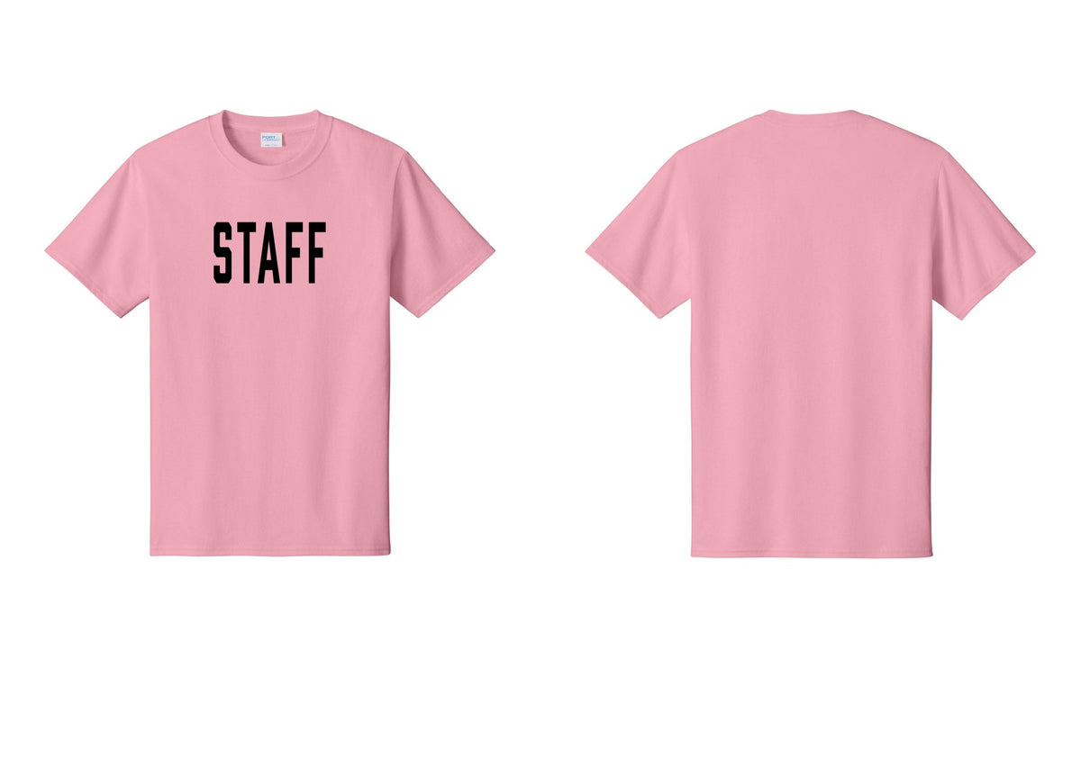 NYC Factory Staff T-Shirt, Condensed Lettering - Front Only - Candy Pink