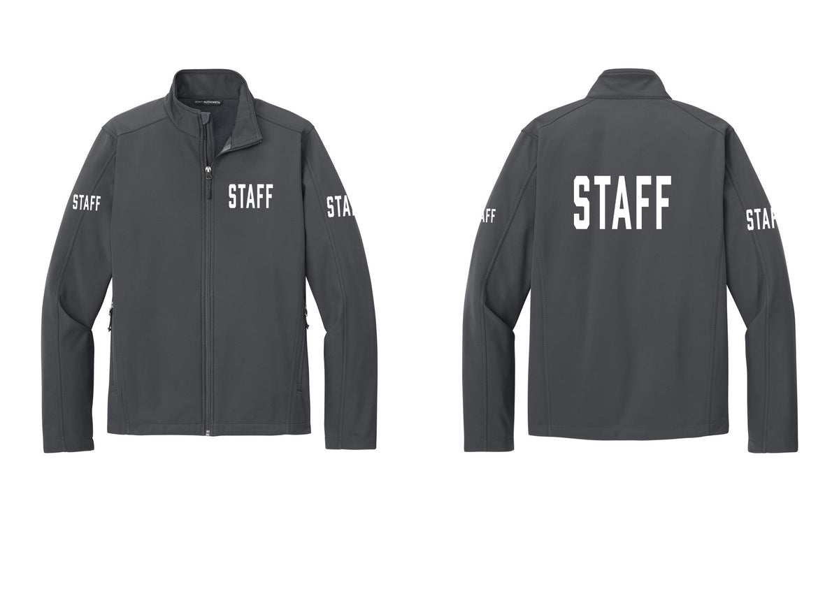 NYC Factory Staff Soft Shell Jacket (Classic) - Chest + Back + Staff Sleeves - Battleship Grey